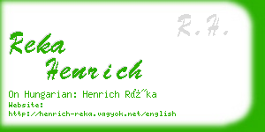 reka henrich business card